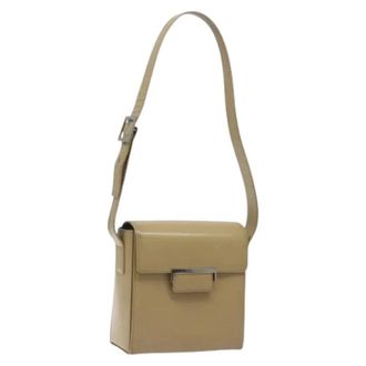 Saint Laurent Pre-owned Cross Body Bags, unisex, Beige, Size: ONE SIZE Pre-owned Vintage Leather Shoulder Bag