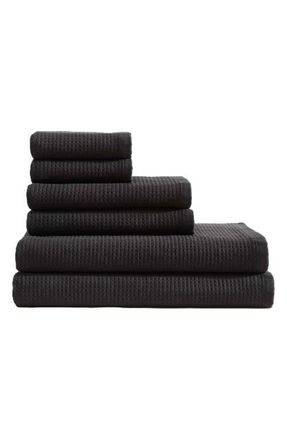 Calvin Klein Eternity 6-Piece Towel Set in Black at Nordstrom