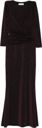 La Petite Robe Di Chiara Boni Kleedjes, Dames, Paars, 3Xl, Pruim V-hals Wikkeljurk