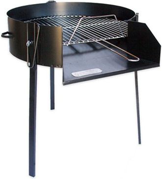 Garcia Edm - Barbacoa Le&ntilde;a De 40cm Redonda Negra