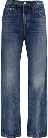 Khaite Blauwe Katoenen Hoge Taille Jeans
