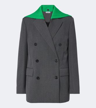 Loewe Blazer cruzado de lana con paneles