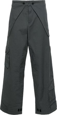 A-Cold-Wall* Overlay twill cargo trousers - men - Elastane/Cotton - 52 - Grey