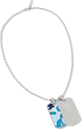 A Bathing Ape ABC halsketting met hondenlabel - Zilver