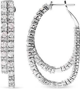 House of Brilliance 14K Yellow Gold 1/2ct. TDW Round Diamond Earring in White at Nordstrom