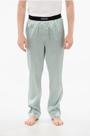 Tom Ford Silk Satin Pijama Pants with Velour Detail size Xxl