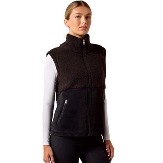 Ariat Womens Laviolette Full Zip Gilet Long Sleeve in Black, Size X-Small, by Ariat