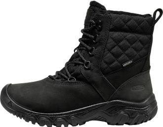Keen Winterstiefel KEEN GRETA BOOT II WP, Damen, Gr. 37,5, schwarz, Leder, Textil, Schuhe Winterstiefel, Snowboots, Winterboots, Winterschuhe, wasserdicht,