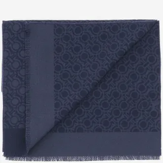 Ferragamo Pure Wool Scarf - Navy