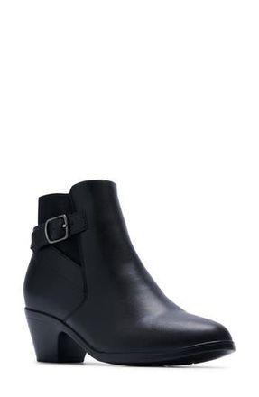 Clarks Emily2 Lux Ankle Boot in Black Leather at Nordstrom Rack, Size 8.5