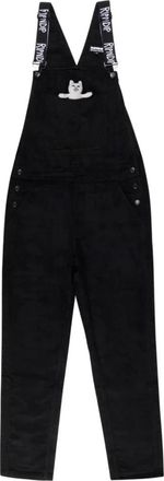 Ripndip Fluwelen Overalls met Verstelbare Bandjes - Heren - Jumpsuits - Zwart - W28 - Katoen - Jumpsuits & Playsuits