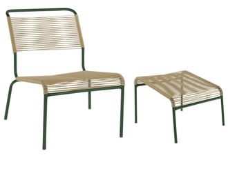 Schubiger M&ouml;bel Spaghetti-Lounger + Hocker S&auml;ntis