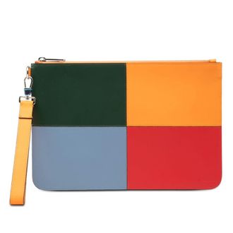 Burberry Pre-owned Burberry Leather Colorblock Clutch Ladies 1MR8SARXZY89FLGV