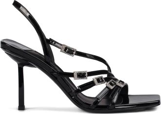 Le Silla 95mm Sarlet heeled sandals - women - Nappa Leather/Patent Calf Leather/Leather - 36 - Black