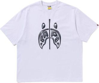 A Bathing Ape Mad Shark Photo Print Relaxed Fit Tee White 1K30-110-333-WHITE