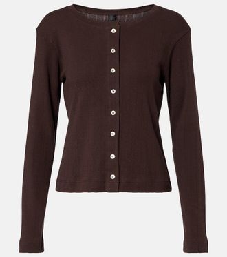 Leset Pointelle cotton cardigan