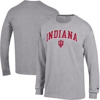 Champion Mens Champion Heather Gray Indiana Hoosiers Arch Over Logo Long Sleeve T-Shirt at Nordstrom, Size Xx-Large