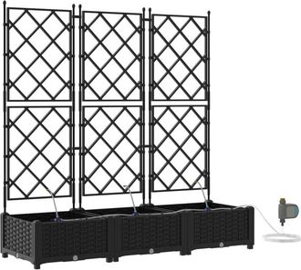 vidaXL Jardineras Negro 120 X 40 X 126 Cm Acero Vidaxl