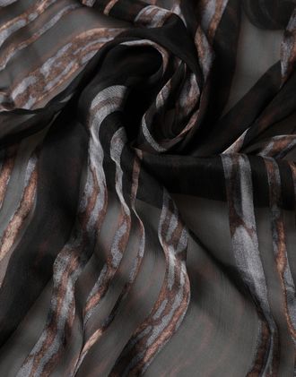 Dolce & Gabbana Black Stripes Silk Wrap Shawl Stole 193cm x 131cm Womens Scarf