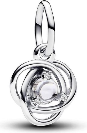 Pandora Womens Eternity Circle Dangle Charm In Clear