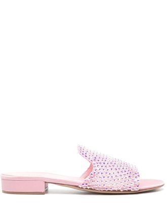 Le Silla Sandali slides Gilda con strass - Rosa