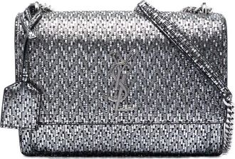 Saint Laurent Pre-owned Saint Laurent Medium Metallic Woven Leather Monogram Sunset Crossbody Ladies 13O477G3UT5YUHR1