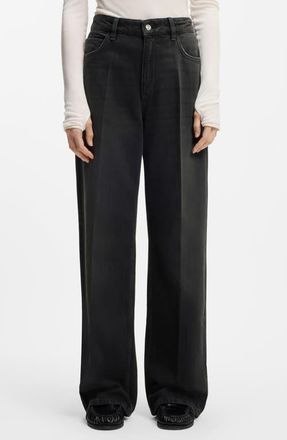 BOSS Crossroad Boyfriend Jeans in Black at Nordstrom, Size 29 X 32