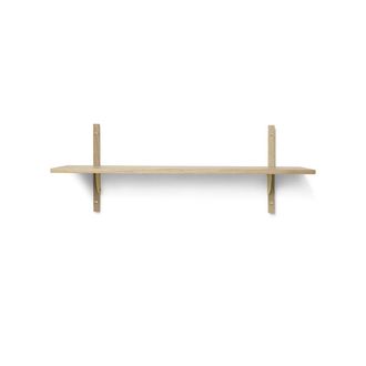 Ferm Living Sector Wandregal single, 87 cm, Eiche / Messing