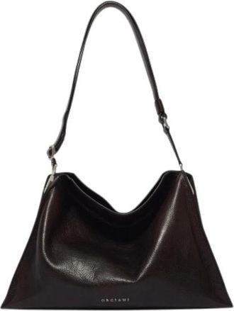 Orciani Trinity M - Dames - Schoudertassen - Bruin - ONE Size - Leer - Tassen