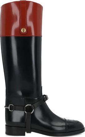 Gucci Knielaarzen met harnasdetail - Zwart