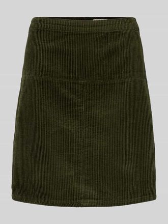 Christian Berg Cordrock mit Teilungsnaht in Dunkelgruen, Größe 36