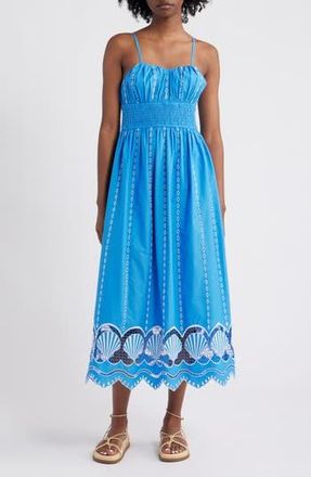 Rails Murano Embroidered Eyelet Cotton Sundress in French Blue at Nordstrom Rack, Size X-Small