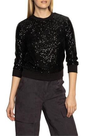 Sanctuary Relaxed Sparkle Knit Top in Black at Nordstrom Rack, Size Xx-Small P