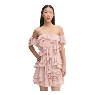 Aniye By Mini Cocktailjurk - Dames - Feestkleedjes - Roze - S - Polyester - Kleedjes
