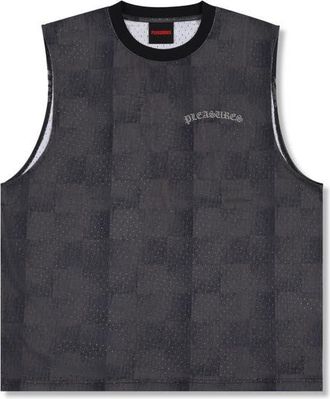 Pleasures Neural Perforated Sleeveless Jersey Tank in Black at Nordstrom, Size Xx-Large