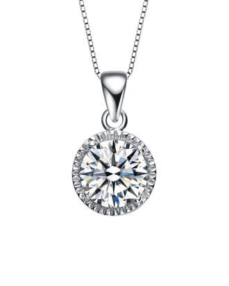 Genevive Silver Cz Necklace