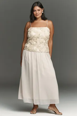 English Factory Cotton Twofer Midi Dress