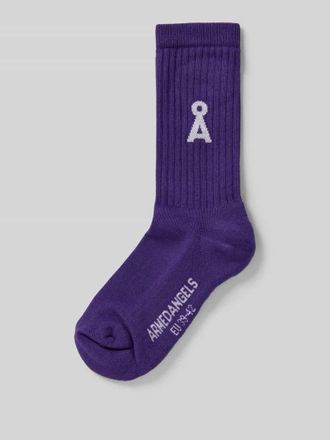 Armedangels Armedangels Socken aus Baumwoll-Mix Modell SAAMUS BOLD in Lila, Gr&ouml;&szlig;e 35-38