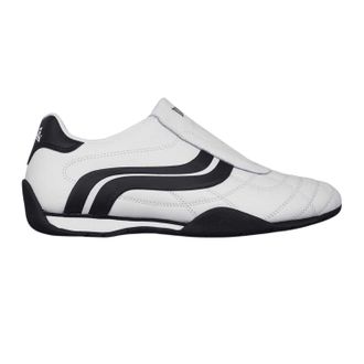 Lonsdale Camden leren instapschoenen voor heren (Wit, Marine)