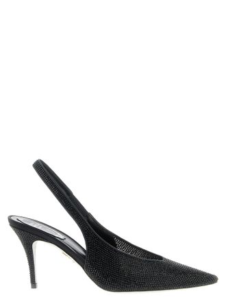 Rene Caovilla Black Glass High Heel Womens Pumps