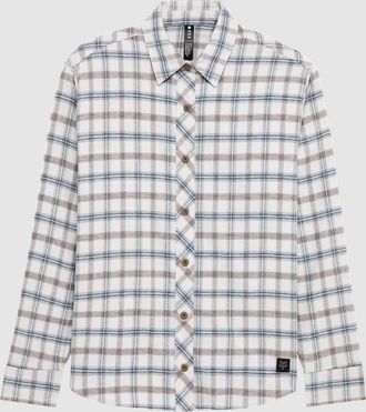 Fox Womens Survivalist Core Flannel Long Sleeve Shirt In Light Gray