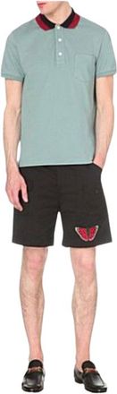 Gucci Black Butterfly Embroidered Shorts Size M