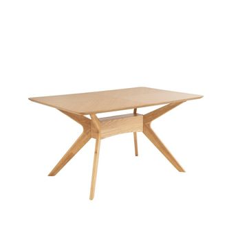 Koketto Home Mesa de comedor 140 con tablero y patas de roble