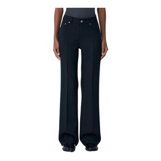 Our Legacy Wide Trousers, female, Black, Size: W28 Permanent Crease Boot Cut Pants