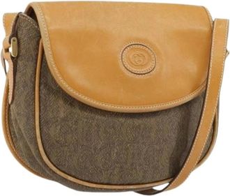 Gucci Pre-owned Cross Body Bags, female, Beige, Size: ONE SIZE Pre-owned Vintage Canvas Shoulder Bag