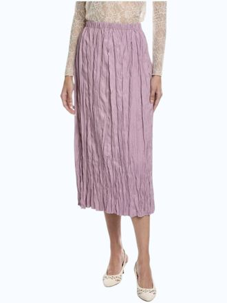 Lafayette 148 New York Crinkled Midi Skirt In Lavender Tint