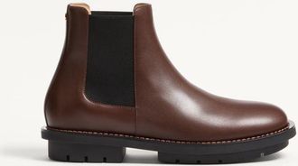 Valentino Garavani Stivaletto Urbie In Vitello Uomo BARK BROWN 40.5