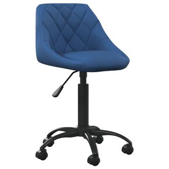 vidaXL Silla De Oficina De Terciopelo Azul Vidaxl
