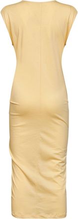 Toteme Womens Midi Dress Tie-Waist Buttercup Yellow Organic Cotton