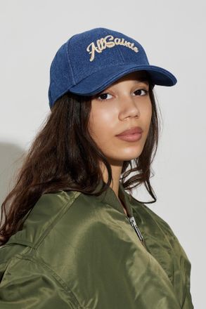 AllSaints Denim Baseball Cap, Unisex, Blue